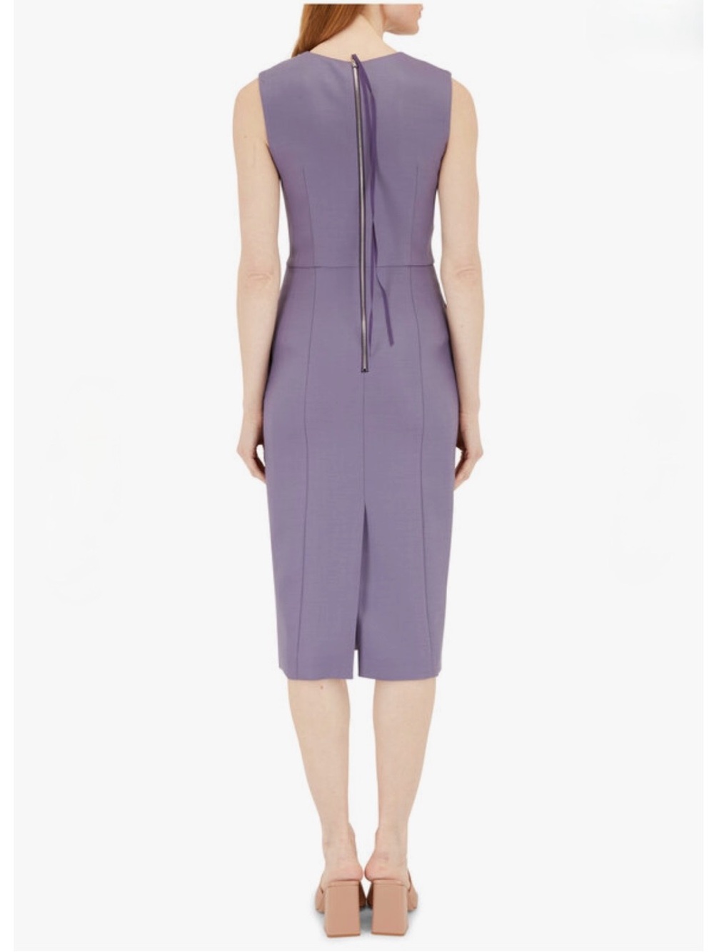 $1,690 Adam Lippes Sleeveless Sheath Dress in Dusty Lavender size 0 EUC